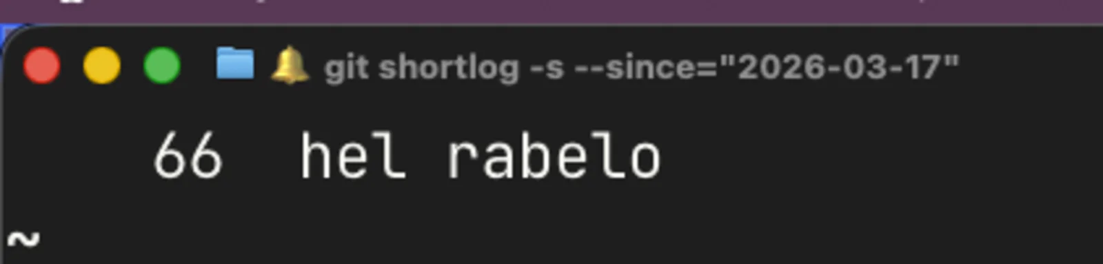 66 commits. One person. 10 days.