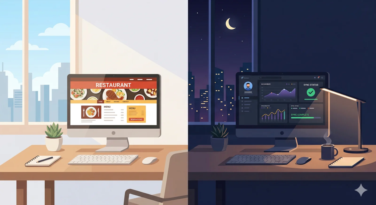 Agency by day, indie by night — same desk, different worlds